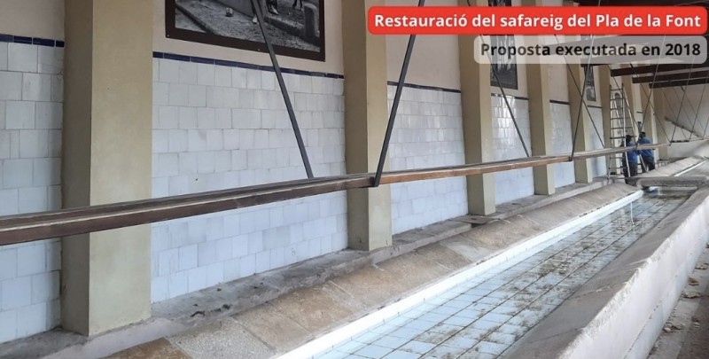 Restauraci&oacute; del llavador del Pla de la Font